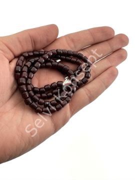 Silindir Dizi Cam Boncuk Kahverengi 5x6 mm