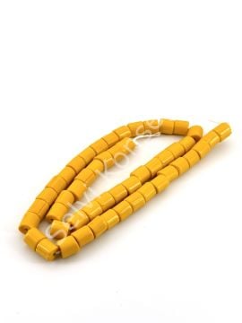 Silindir Dizi Cam Boncuk Hardal 8-10 mm