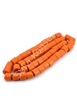 Silindir Dizi Cam Boncuk Turuncu 8-10 mm