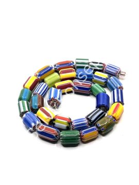 El Yapımı Silindir Karışık Afrika Dizi Boncuk 8-10x10-12 mm