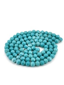 Fasetli Dizi Cam Boncuk Turkuaz 6 mm