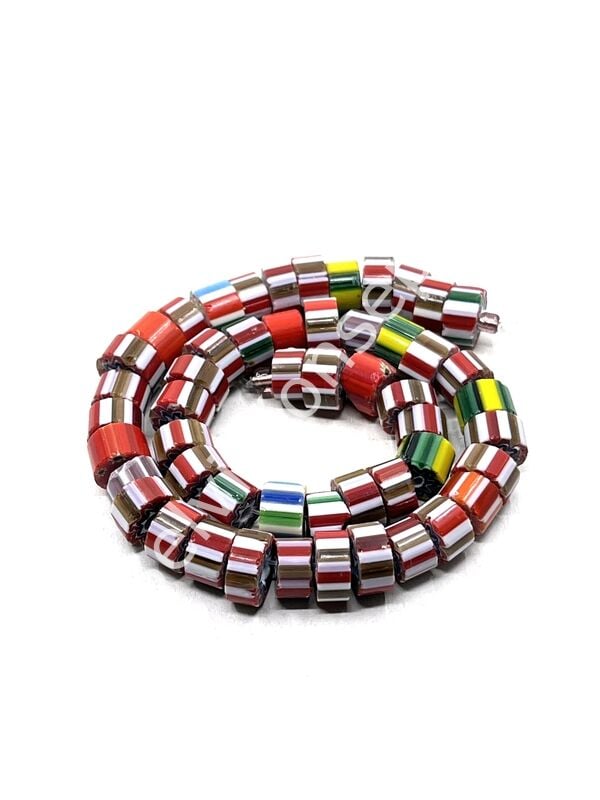 El Yapımı Rondela Afrika Dizi Boncuk Karışık 7-9x4-5 mm