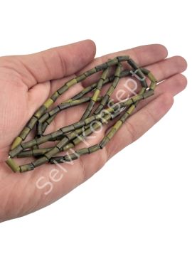 Eskitme Dizi Silindir Boncuk Koyu Yeşil 4x8 mm