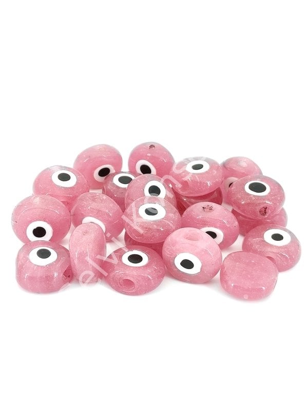 Pembe Danagöz Cam Boncuk Büyük Boy
