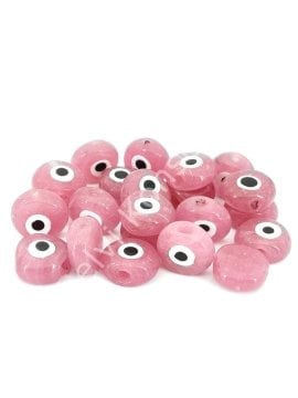 Pembe Danagöz Cam Boncuk Büyük Boy