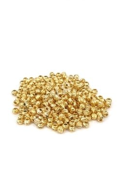 Pirinç Üzeri Altın Kaplama Dorika Boncuk 4 mm