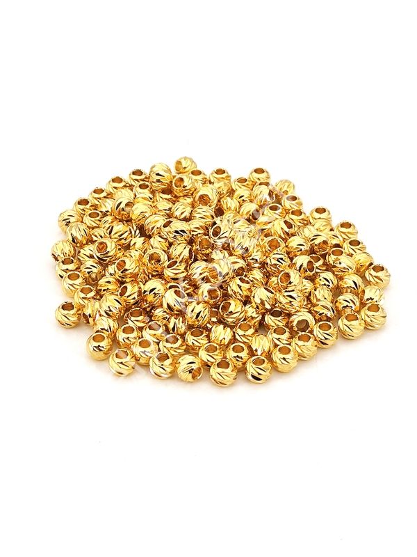 Pirinç Üzeri Altın Kaplama Dorika Boncuk 5 mm 10 gr
