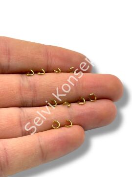 316L Çelik Halka Altın Renk 4x0.7 mm