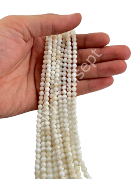 Yuvarlak Doğal Sedef Taşı Dizi 5 mm