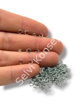 316L Çelik Halka Gümüş Renk 4x0.7 mm