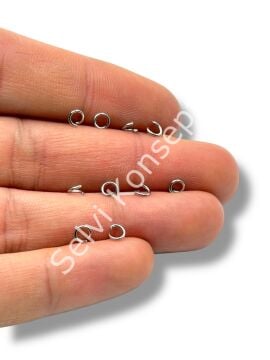 316L Çelik Halka Gümüş Renk 4x0.7 mm