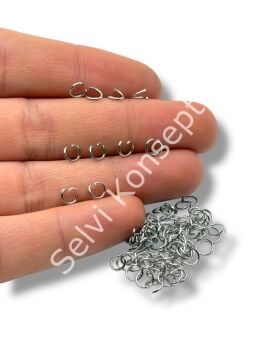 316L Çelik Halka Gümüş Renk 5x0.7 mm