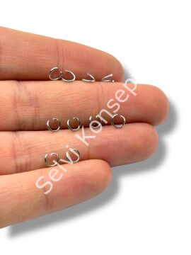 316L Çelik Halka Gümüş Renk 5x0.7 mm