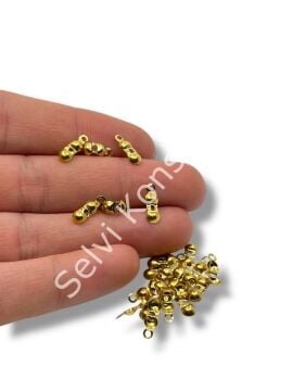 316L Çelik Tek Kulplu Düğüm Kapama Altın Renk 3x7.5 mm
