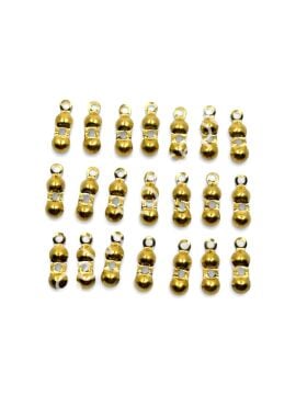 316L Çelik Tek Kulplu Düğüm Kapama Altın Renk 3x7.5 mm