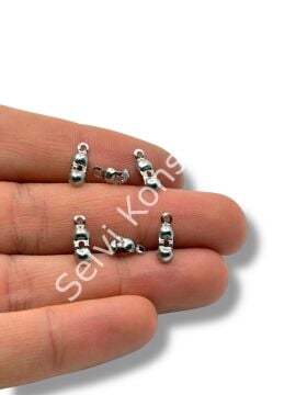 316L Çelik Tek Kulplu Düğüm Kapama Gümüş Renk 3x7.5 mm