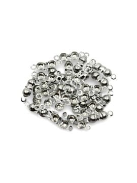 316L Çelik Tek Kulplu Düğüm Kapama Gümüş Renk 3x7.5 mm