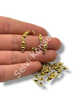 316L Çelik Çift Kulplu Düğüm Kapama Altın Renk 3x7.5 mm