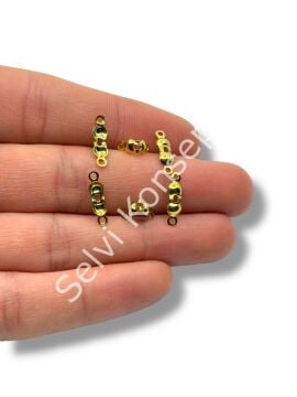 316L Çelik Çift Kulplu Düğüm Kapama Altın Renk 3x7.5 mm