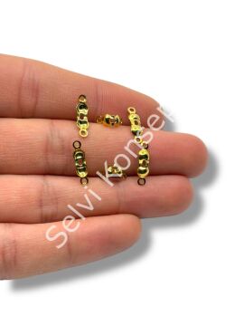 316L Çelik Çift Kulplu Düğüm Kapama Altın Renk 3x7.5 mm