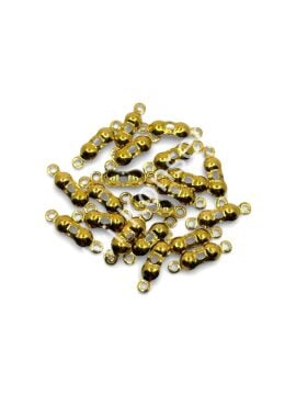 316L Çelik Çift Kulplu Düğüm Kapama Altın Renk 3x7.5 mm
