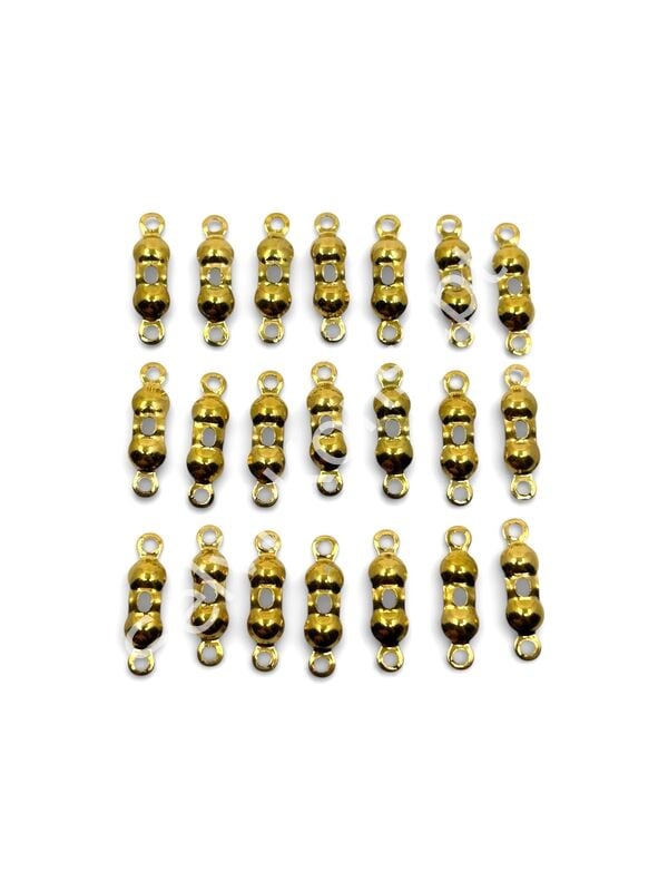 316L Çelik Çift Kulplu Düğüm Kapama Altın Renk 3x7.5 mm