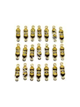 316L Çelik Çift Kulplu Düğüm Kapama Altın Renk 3x7.5 mm