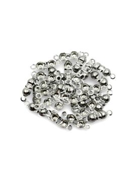 316L Çelik Çift Kulplu Düğüm Kapama Gümüş Renk 3x7.5 mm