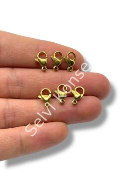 316L Çelik Papağan Klips Altın Renk 11 mm