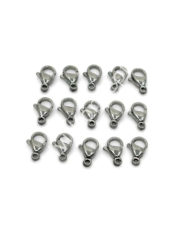 316L Çelik Papağan Klips Gümüş Renk 11 mm